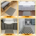 thumbnail image 4 of Ottomanson Trellis Indoor Doormat 2'3" x 3' - Non Slip Low Pile Area Rug for Entryway, Gray, 4 of 11