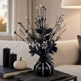 thumbnail image 4 of AURIGATE Mini Halloween Tree, Black Gothic Tabletop Pumpkin Tree with Bat for Home Mantel Decor, 4 of 6