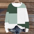 thumbnail image 2 of Samickarr Clearance Women'S Plaid Print Fashion Casual Round Neck Long Sleeve Pullover Knitted Striped Top, 2 of 5