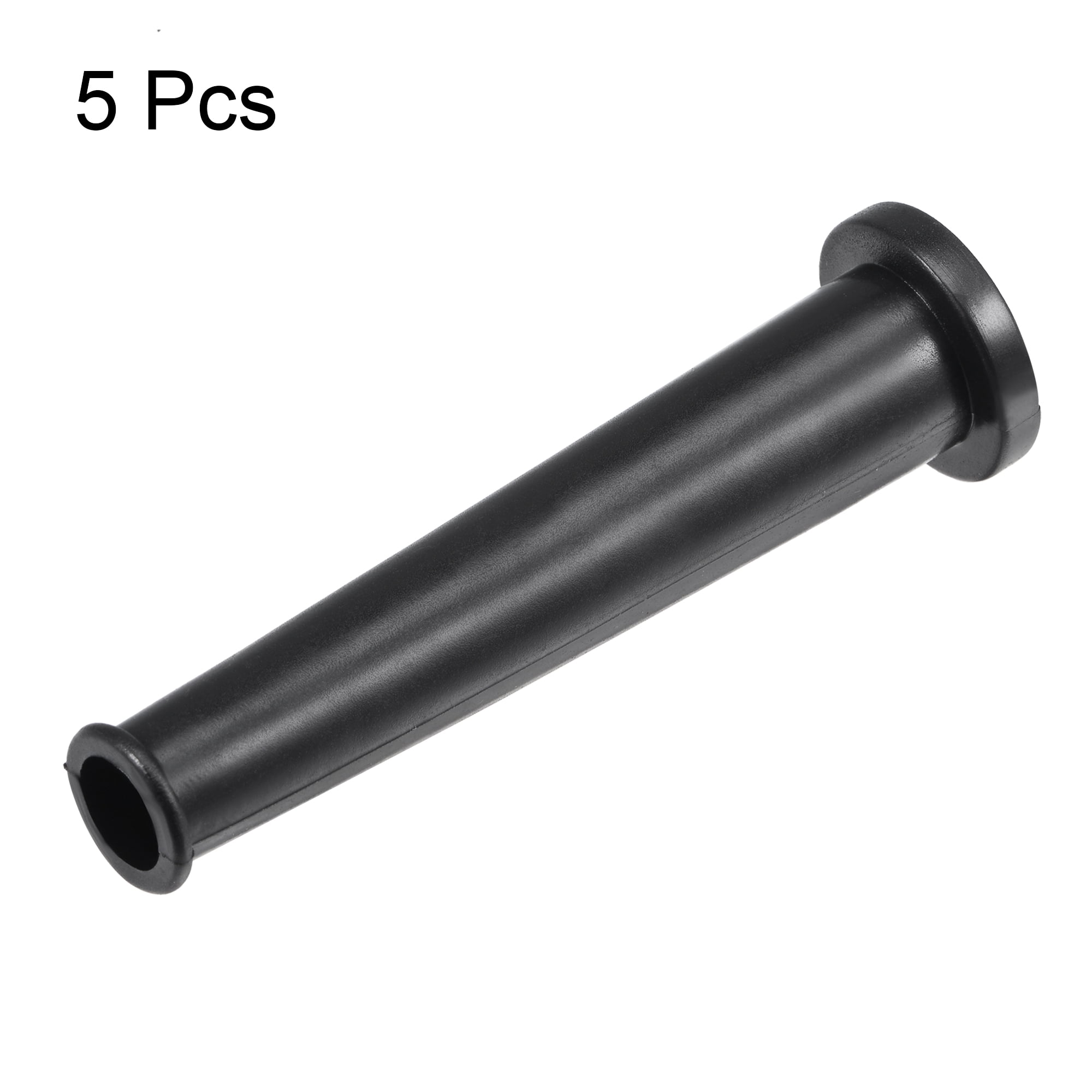 Unique Bargains Cord Boot Protector Cable Sleeve Rubber Black 3.15"