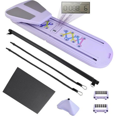 Pilates Board Foldable Pilates Reformer, 12-in-1 Multifunctional Portable Pilates Reformer Set