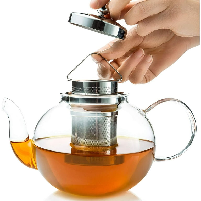 Glass Teapot With Removable Infuser, Stovetop Safe Tea Kettle, Blooming And  Loose Leaf Tea Maker Set, Summer Winter Drinkware, Home Kitchen Items Back  To School Supplies Travel Accessories - Temu