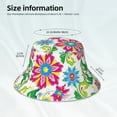 thumbnail image 6 of Naloa Vector Mexican Otomi Style Bright Reflective Double-Sided Bucket Hat, Sun Hat, Soft and Breathable for Gardening, Beaching, Camping, Hiking, Fishing, 6 of 9