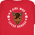 thumbnail image 4 of Inktastic A Girl Who Loves Horses Boys or Girls Long Sleeve Toddler T-Shirt, 4 of 5