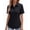 Black, variant on Short Sleeve Button Down Shirts for Women Collared Wrinkle Free Dress Shirt Soft Business Casual Blouses Summer Office Tops