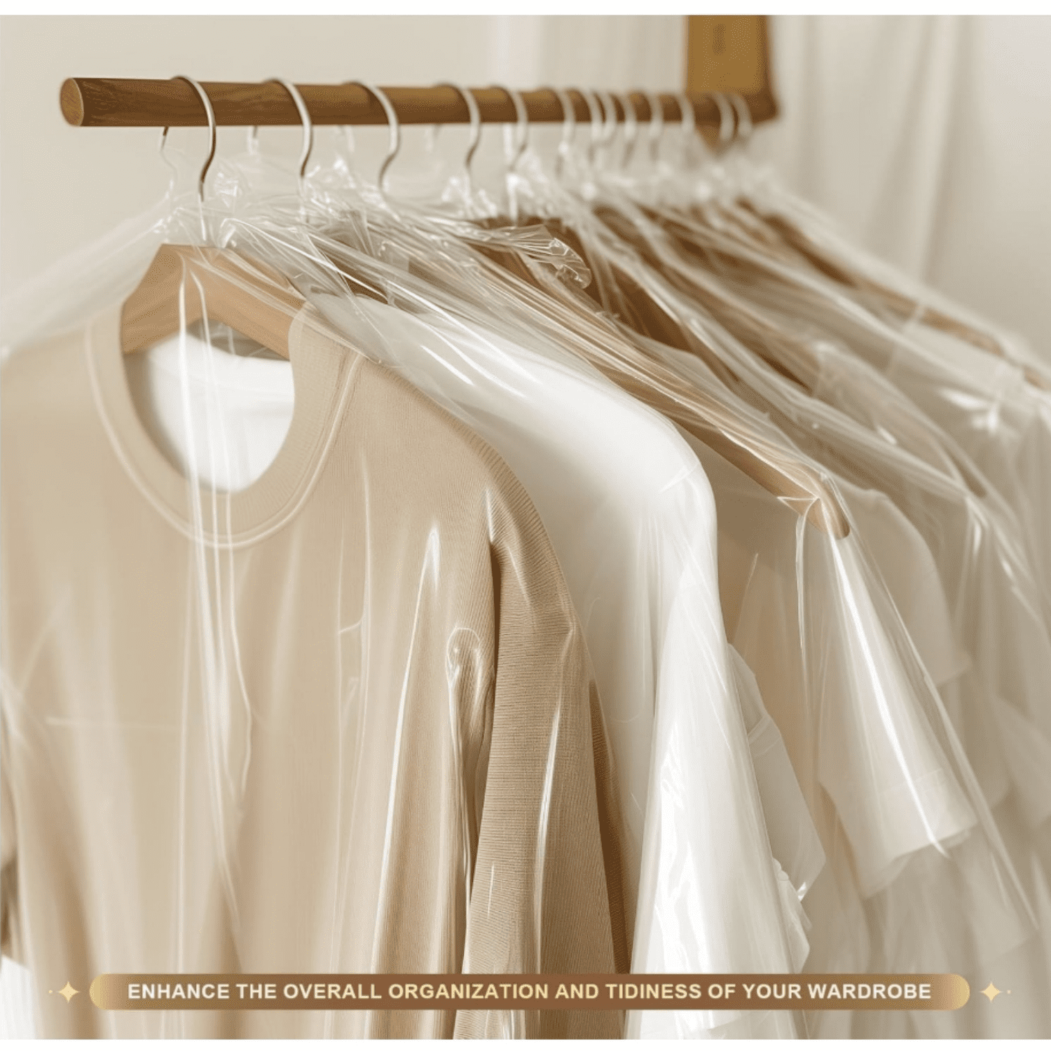 Clear Clothes Covers Plastic Garment Bags Dry Cleaner Bags Plastic Clear Dry Cleaning Bags for Hanging Clothes Storage