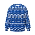 thumbnail image 7 of BLVB Kids Ugly Christmas Sweater Girls Boys Holiday Pullover Crewneck Long Sleeve Tops Knitwear for Aged 5-15 Years(Blue-02,5-6 Years), 7 of 7