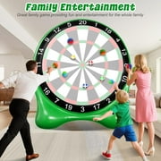 Datingday Inflatable Soccer Dart Board,6ft Giant Kick Darts Game Set with Pump, Balls & Accessories,Indoor Outdoor Lawn Yard Party Games for Kids Adults Family & Carnival,Green