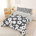 thumbnail image 2 of Homewish Watercolor Flowers Queen Comforter Set,Cute Floral Comforter Sets Queen,Gray White,Light Gray Reversible,3 Pieces,1 Comforter and 2 Pillowcases, 2 of 7