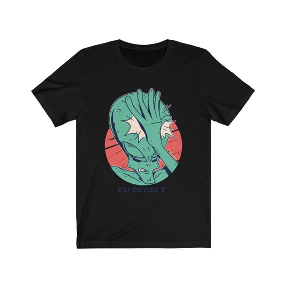 for Alien UFO Fan Alien Face Palm UFO TShirt
