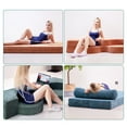 thumbnail image 7 of CHARRYARN by TexStead Folding Mattress & Cushion - Double Seat - Portable Folding Bed - Easy Storage Cushion - Ideal for Study, Living Room, Kids' Room, or Office Naps - 35 x 75 x 6 inches - Orange, 7 of 7