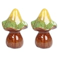 thumbnail image 2 of Regalos, decoraciones de festivales, tapas de inodoro de porcelana con forma de hongo, decorativas, tapas de rosca para inodoro, 2 piezas, tapas de rosca para inodoro de cerámica con forma de hongo, d, 2 of 8