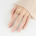 thumbnail image 3 of Womens Adjustable Rotating Sunflower Ring Zircon Inlaid Copper White Color Plated Durable Fashion Jewelry Gift, 3 of 8