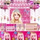 thumbnail image 2 of Suministros para decoraciones de fiesta de cumpleaños de Barbie de Disney Platos de papel Vasos Servilletas Globos Pancarta Telón de fondo Vajilla Baby Shower Rosa, 2 of 5