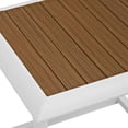 thumbnail image 4 of Mesa Modway Stance Outdoor con vetas de madera y aluminio, color blanco, 4 of 5