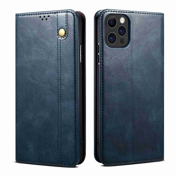 Dteck Case for iPhone 13 Pro, Men Luxury Wallet Business Style Case with Card Holder Shockproof Folio Case Premium PU Leather Flip Kickstand Cover 2021,Darkblue