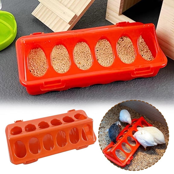 NOVELAR High-Capacity Animal Feeding Trough, Plastic Construction, 7.87 in Length, Smooth Edges for Safety, Ideal for Chickens, Livestock, and Pets