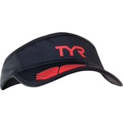 TYR Competitor Running Visor: Black/Red One Size