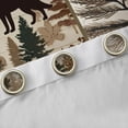 thumbnail image 4 of Homewish Wild Animal Wolf Curtains Pack of 2 (42x84 Each),Country Plant Leaves Curtains Blackout,Rustic Farmhouse Cabin Bedroom Curtains For Kids,Luxury Bedroom Decor, 4 of 6