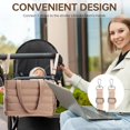 thumbnail image 3 of Diaper Bag Tote, Large Capacity Travel Diaper Baby Bags Crossbody Hospital Mom Bag，with Silicone Pacifier Case, 3 of 4