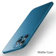 thumbnail image 1 of For iPhone 14 15 16 Hard PC Shockproof Cover Lightweight Ultra Slim Matte Case For APPLE iPhone 16 15 14 Pro Max Plus Covers Matte Cyan For iPhone 16, 1 of 6