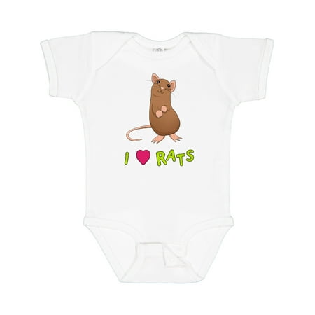

Inktastic I Love Rats Gift Baby Boy or Baby Girl Bodysuit