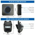 thumbnail image 3 of KQJQS Weatherproof Outdoor Motion Sensor & Detector Security Alert System: Solar Alarm System with 1 Receiver and 1 Sensor, 3 of 7
