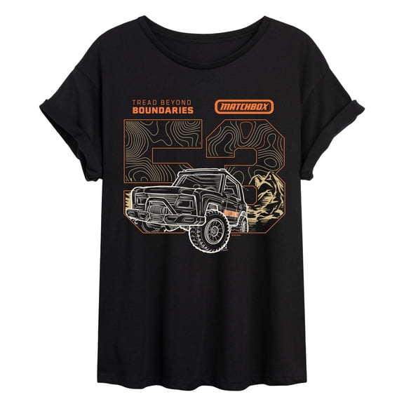 Matchbox - Tread Beyond Boundaries - Juniors Oversized Graphic T-Shirt