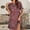 Wine, variant on mtvxesu Dresses, Women's Leopard Print Round Neck Front Short Back Long Ruffle Dress Women Mini Dresses