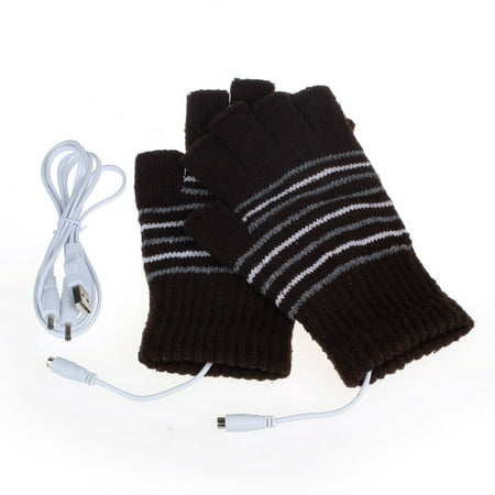 5V USB Powered Heating Heated Winter Hand Warmer Gloves Washable (Best Usb Heated Gloves)