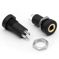 thumbnail image 2 of 1Pcs PJ392A 3.5MM Audio Jack Socket 3 Pole Black Stereo Solder Panel Mount, 2 of 8