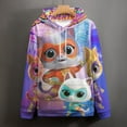 thumbnail image 4 of Super Kitties Sweatshirts Casual Pullover Hoodie Jacket Unisex Hooded Activewear 3D Printed Long Sleeve Sweater with Pocket XL, 4 of 8