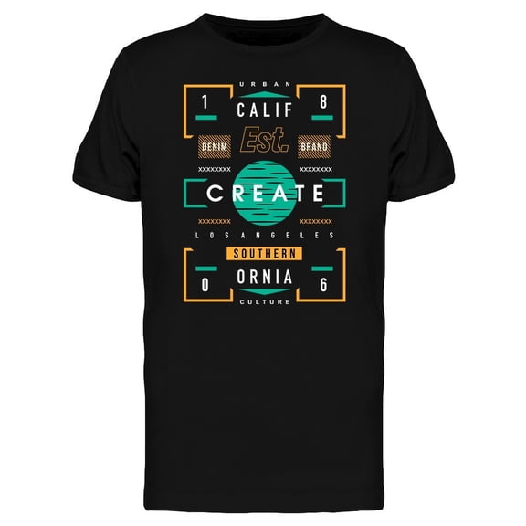 California Urban Geometric Art Tee Men's -Image by Shutterstock