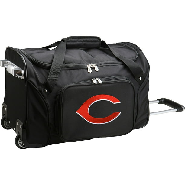 Cincinnati Reds 22" 2Wheeled Duffel Bag Black