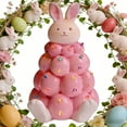 thumbnail image 2 of YWIYIUD Lighted Easter Rabbit Resin Tabletop Tree 6 Inches Rabbit Figurines with Colorful Lamp Beads and Rabbit Top Spring Easter Holiday Decor Gifts 1PC, 2 of 9