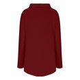 thumbnail image 6 of Xcmzpl Fleece Sweatshirts for Women Loose Fit Solid Color Round Neck Sweatshirt Holiday Pullover Tops Tunic Long Sleeve T-shirts Fall Fashion, 6 of 6
