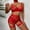 Red, variant on uublik Lingerie Set for Women Sexy Naughty Sexy Naughty Bodysuit Lace Babydoll Plus Size