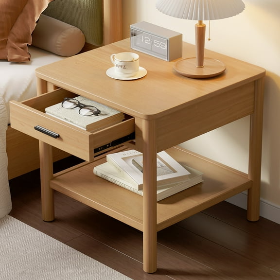 END TABLE K/D WITH 1 DRAWER,NATURAL COLOR