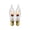 Clear, variant on Orange / Purple / Red/ Clear C7 (CA10) Flicker Flame String Light Bulbs (2-Pack)