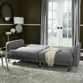 thumbnail image 2 of Safavieh Tribeca Contemporary Polyester Foldable Sofa Bed, Grey, 2 of 7