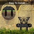 thumbnail image 3 of NUAHRHY 1pc Butterfly Memorial  Garden Stakes Art Plaque Metal Sympathy Angle Stake Cemetery Decor for Grave Outdoors 10.9"*9.8" Black, 3 of 11