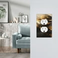 thumbnail image 5 of Balery Luxurious Gold Flow for Duplex Wall Plates Kit, Electrical Outlet Covers, Standard Size 1-Gang 5.0" x3.0", Electric Receptacle Plug Covers-Style S, 5 of 6
