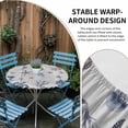thumbnail image 2 of Vintage Coastal Round Tablecloth for 36-44 Inch Tables,Fitted Table Cover with Elastic Edge,Nautical Summer Beach Sea Turtle Starfish Waterproof Outdoor Table Cloth Protector for Patio Garden Dinner, 2 of 9