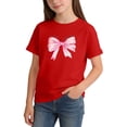 thumbnail image 3 of BLTIBY Girls Boys Short Sleeve T Shirts Summer Tops Crewneck Cute Graphic Pullover Tees Fashion Casual Red 12-14 Years, 3 of 6