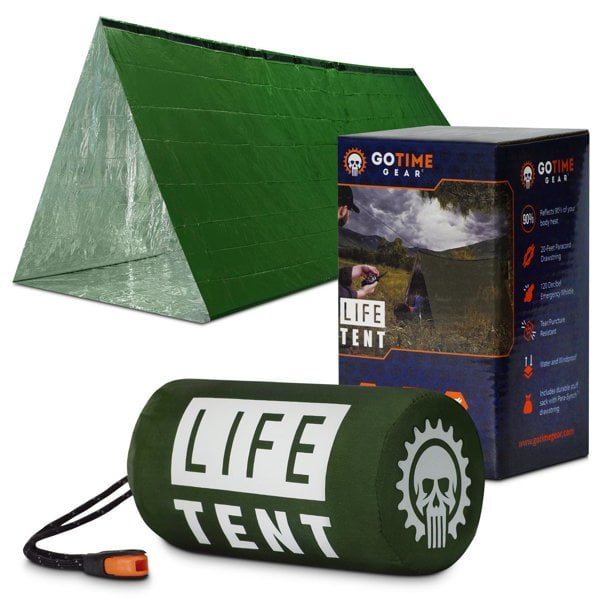 Go Time Gear Life Tent Emergency Survival Shelter 2 Person Tube