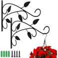 thumbnail image 1 of Pieces Wall Hanging Plant Hook with Screw Holder Plant Hook Lantern Bird Feeders Metal Garden Basket for Balcony Garden Decoration (4 Sheets-1) Ormromra LHH-0326, 1 of 1