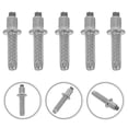 thumbnail image 1 of OULII 10 Pcs Pièces de Bâton de Randonnée en Acier Argenté pour Marcher et Aider à la Randonnée, 1 of 6