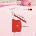thumbnail image 2 of Llaveros de monedero Uxcell, mini llavero de bolsa tote lindo, pouch para auriculares, bolsa de monedas, encanto de monedero negro, rojo, 2 of 7