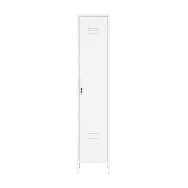 Naomi Armoire de Rangement Moderne à 15 Casiers Simples avec 5 Tablettes Ajustables, Blanc