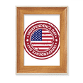 thumbnail image 1 of USA Independence Day Flag Red Postmark Desktop Wooden Photo Frame Display Picture Art Painting Multiple Sets, 1 of 3